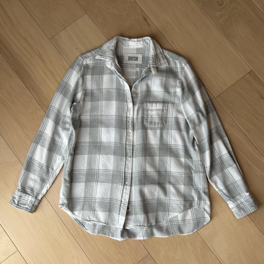 Grayson The Hero Button Up Plaid Flannel Shirt Long Sleeve Women’s 03 Medium
